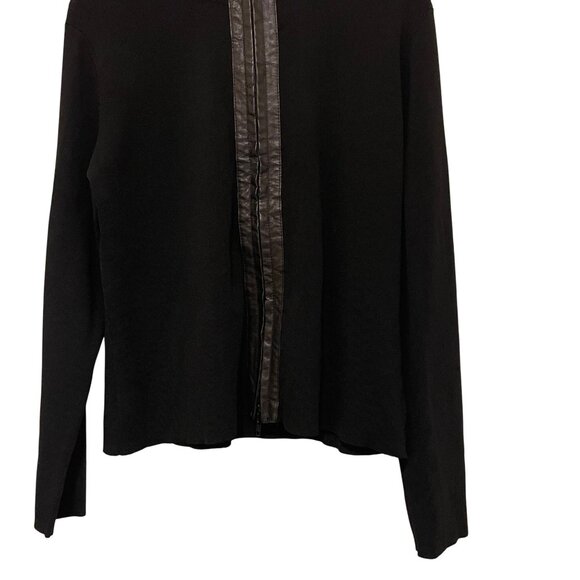 Grace Dane Lewis Petite Womens Black Zip-Up Cardigan Sweater PM - Picture 3 of 6